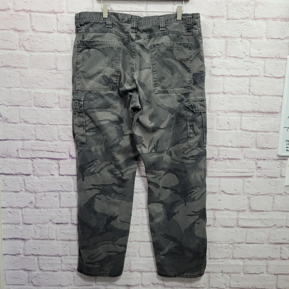 Wrangler Camo Tactical Cargo Pants Mens 38x32 Cotton Gorpcore Skater Work *FLAW